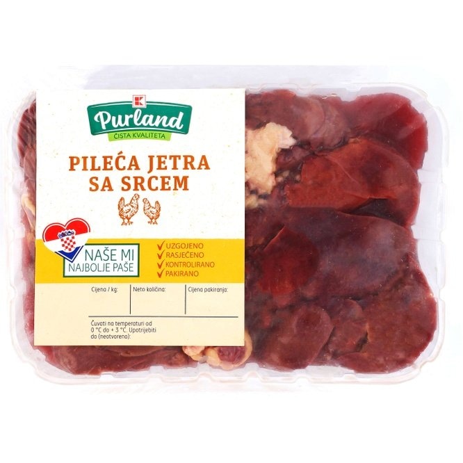 K Plus Pileća jetra sa srcem 1kg - Akcija u trgovini Konzum