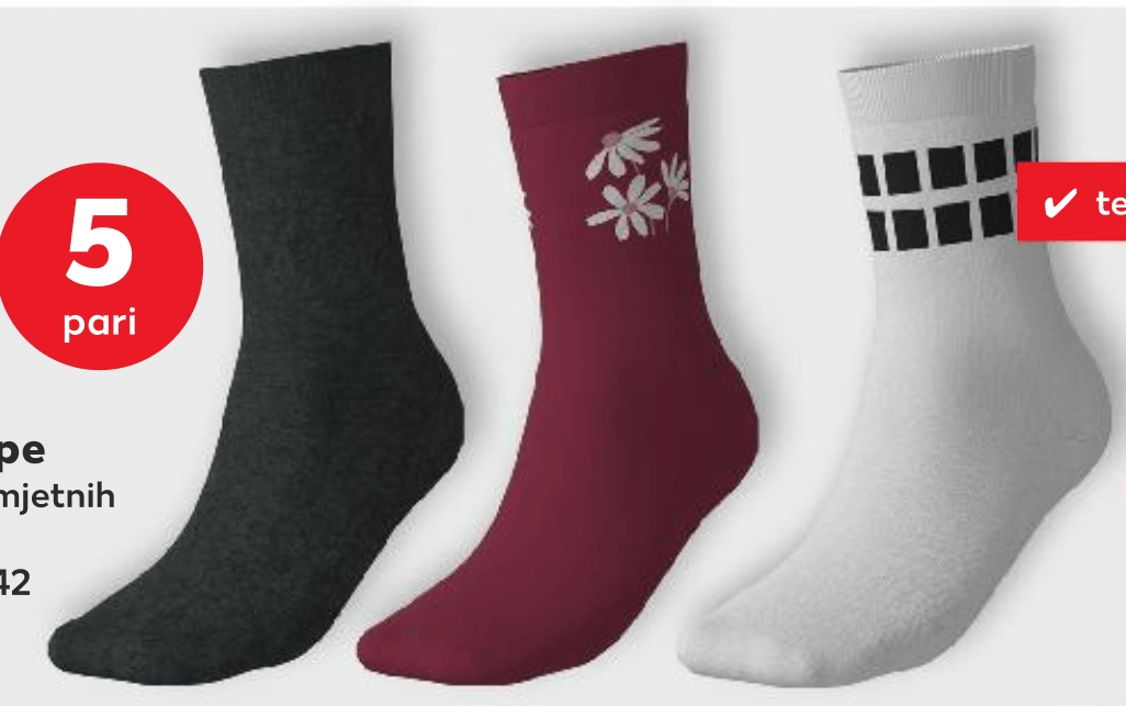 Dječje čarape 5 pari - Akcija u trgovini Kaufland