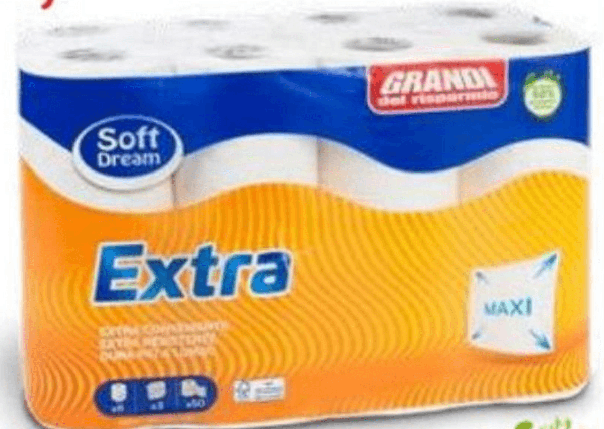 Papirnati ručnici 3 sloja, 50 listova, 8 rola Soft Dream Extra - Akcija u trgovini Eurospin