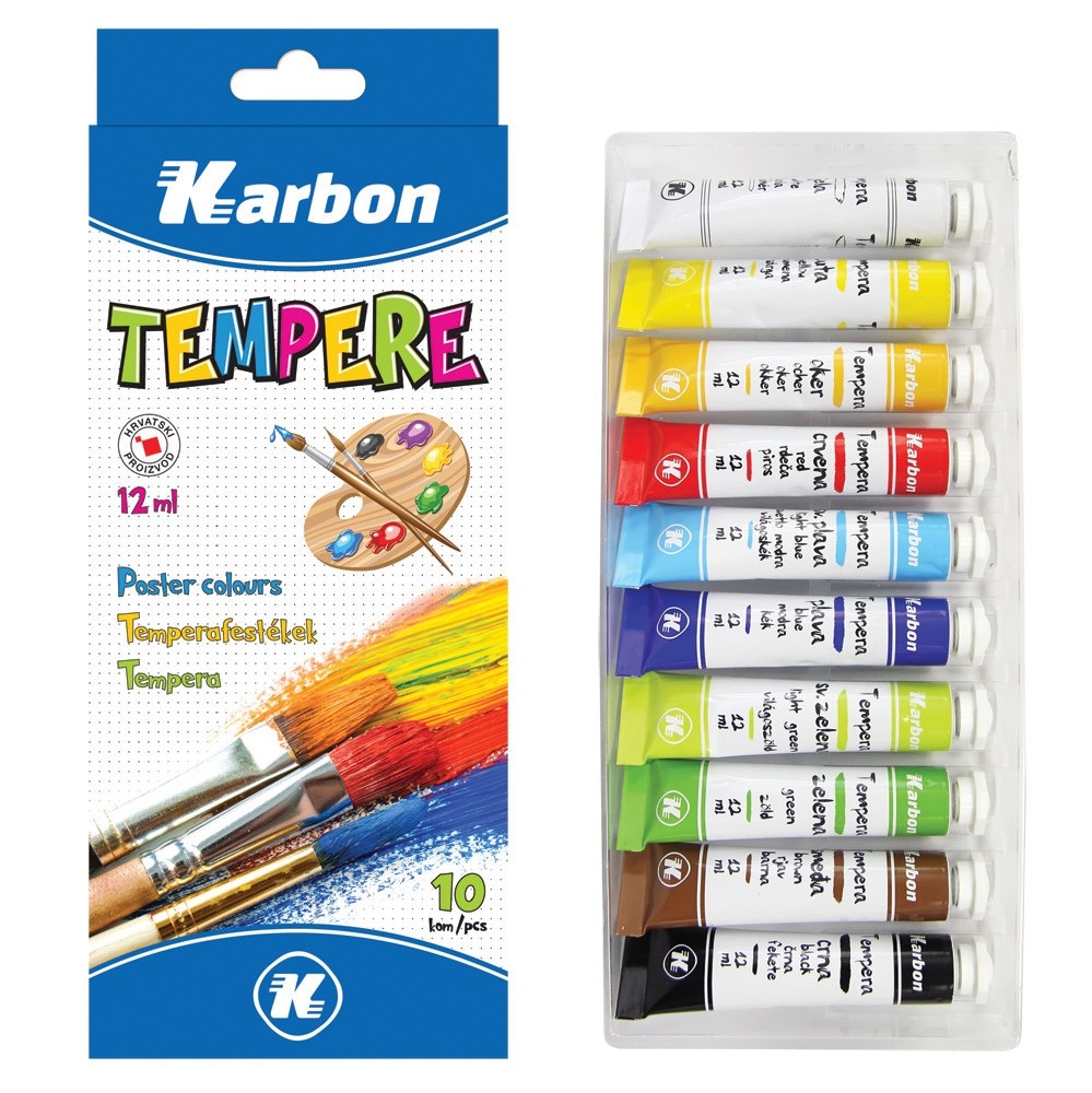 Karbon tempere 1 set, 10x12 ml Akcija u trgovini Lidl