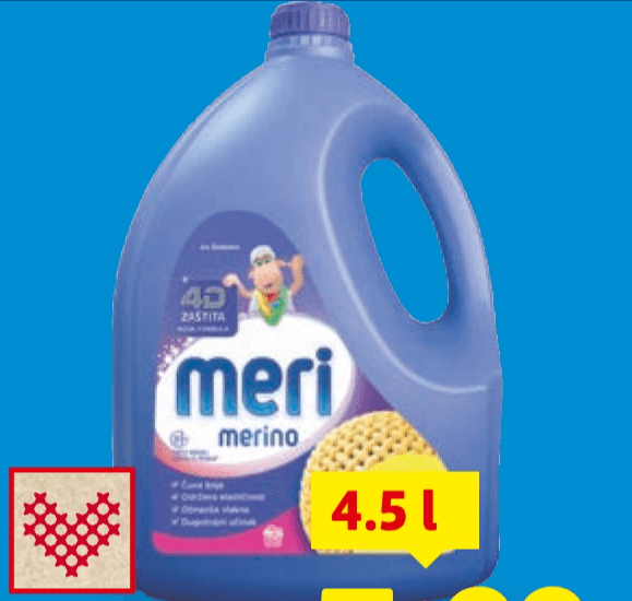 Meri Merino Tekući deterdžent XXL 4.5 L - Akcija u trgovini Lidl