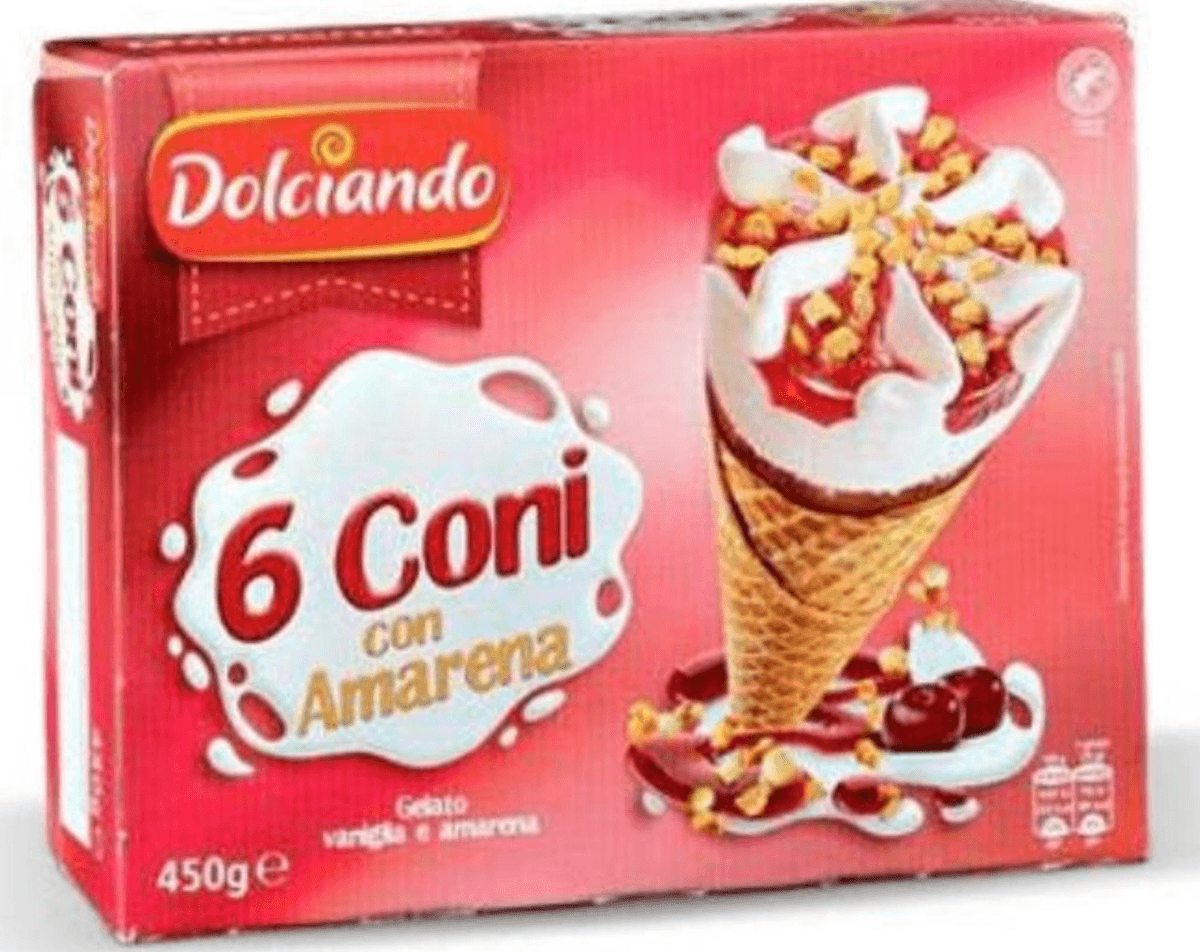 Korneti Višnja 6 kom, 450 g Dolciando Akcija u trgovini Eurospin
