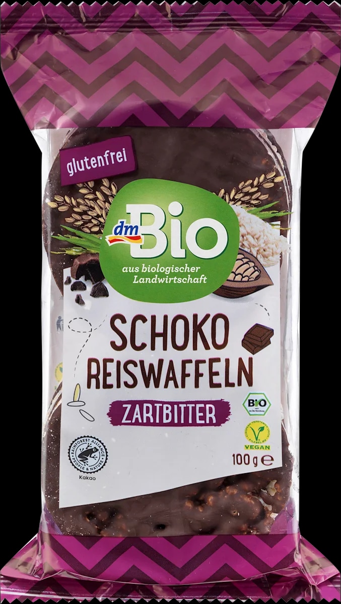 dmBio snack od riže i tamne čokolade 100g - Akcija u trgovini Dm