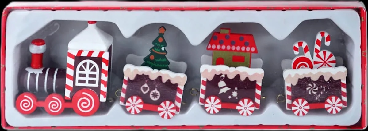 Božićna dekoracija drveni vlakić 1 kom. - Akcija u trgovini Dm