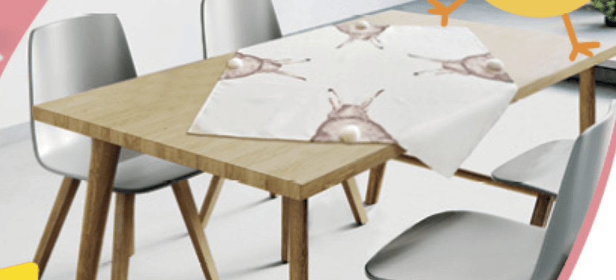 Stolnjak s printom zec 85x85cm, kom - Akcija u trgovini Konzum