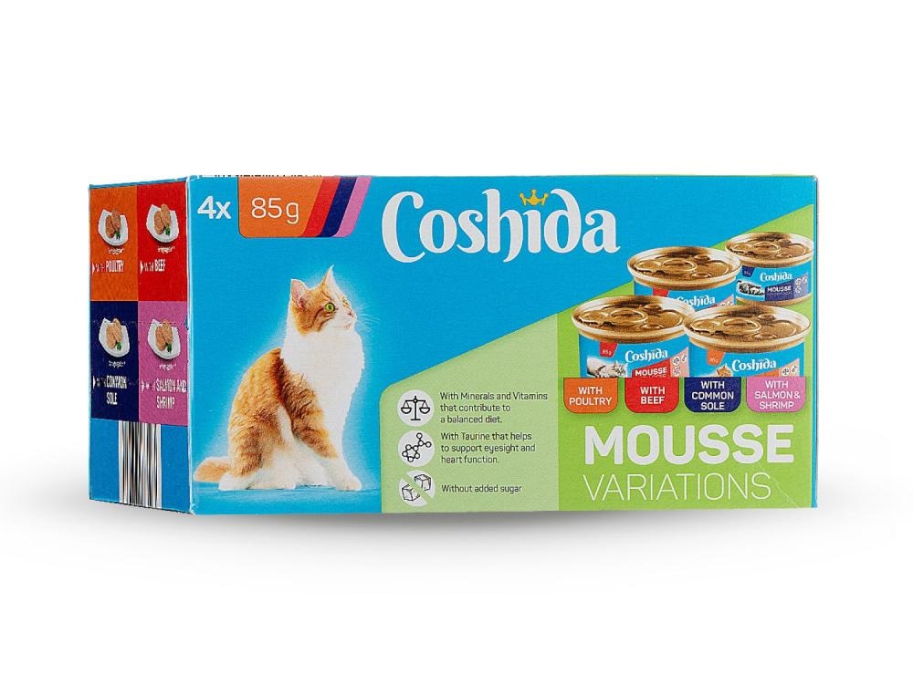 Coshida Hrana za mačke mousse 4 x 85 g - Akcija u trgovini Lidl