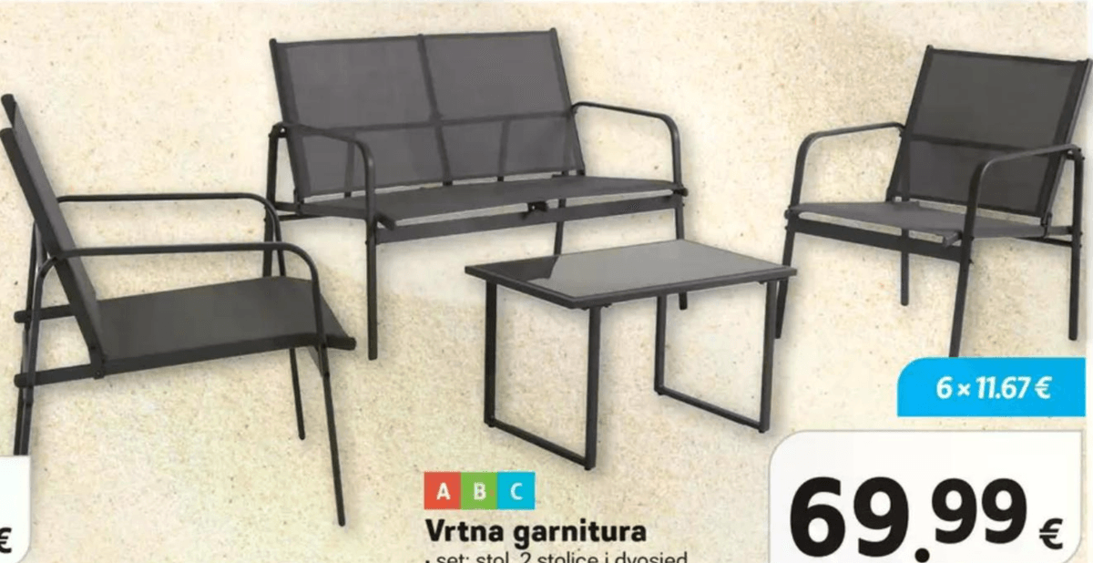 Vrtna garnitura - Akcija u trgovini Plodine