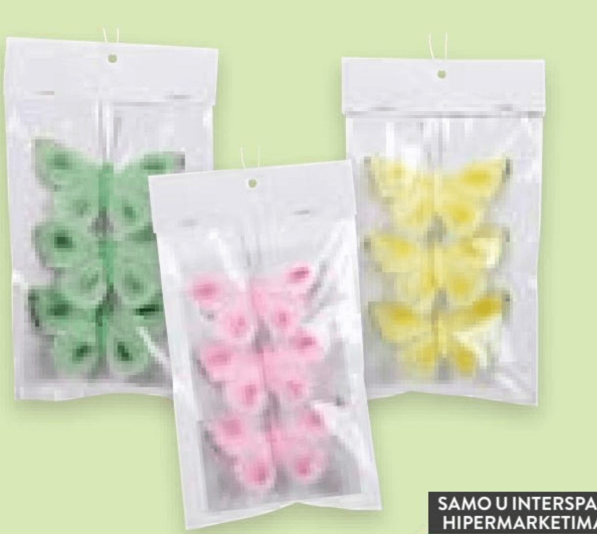 Dekoracija leptir 1 kom - Akcija u trgovini Spar