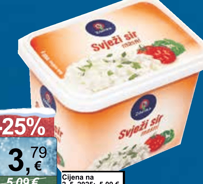 Svježi sir 1 kg - Akcija u trgovini KTC