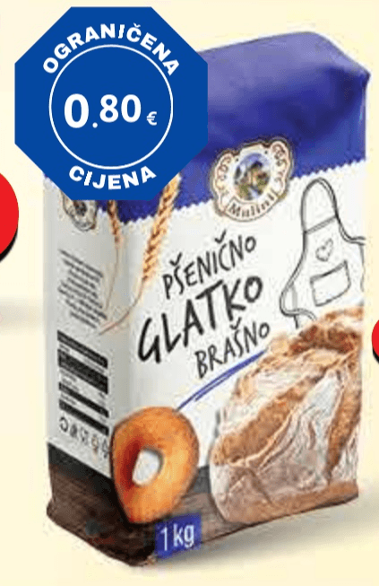 MULINI Glatko brašno T-550 1 kg - Akcija u trgovini Plodine