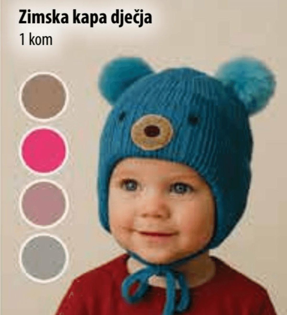 Zimska kapa dječja 1 kom - Akcija u trgovini NTL