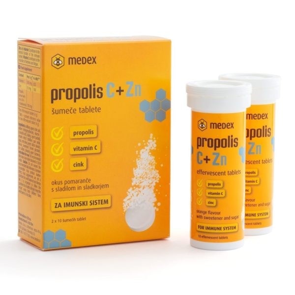 Medex propolis + vitamin C + cink šumeće tablete 2 x 10 kom Akcija u trgovini Mueller