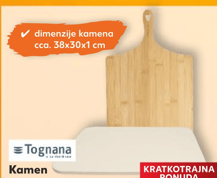 Kamen za pizzu s drvenom lopatom set Tognana - Akcija u trgovini Kaufland