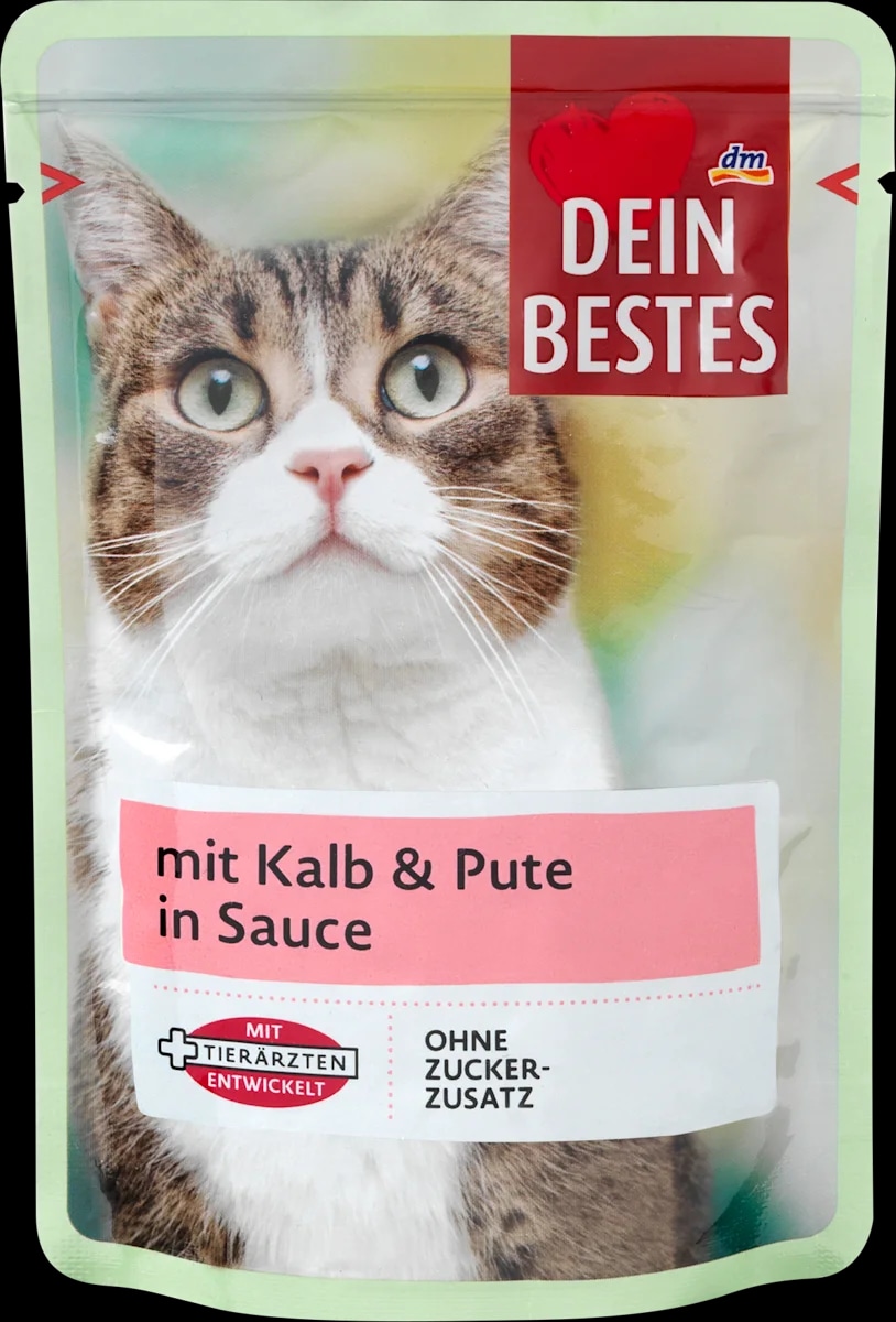 Dein Bestes hrana za mačke teletina i pur. 100 g - Akcija u trgovini Dm