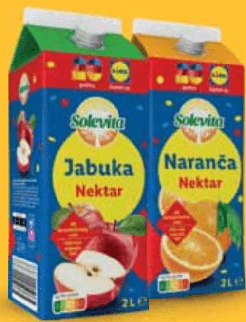 Solevita Nektar od jabuke ili naranče 2 L - Akcija u trgovini Lidl