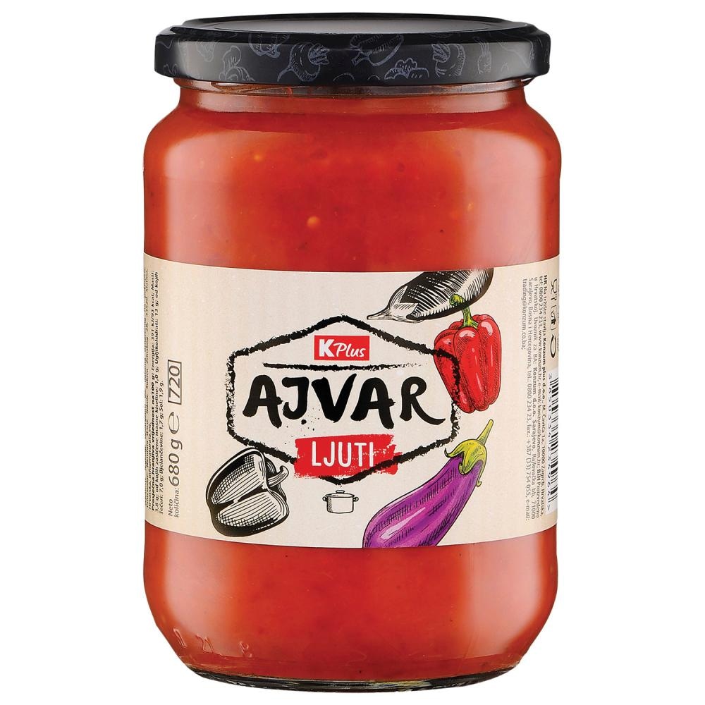 K Plus Ajvar 680g - Akcija u trgovini Konzum
