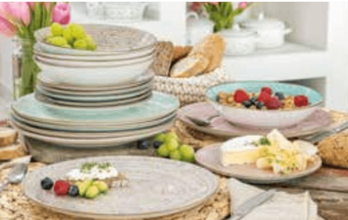 Set tanjura Pink Mint 18-dijelni, 1 set Tognana - Akcija u trgovini Interspar