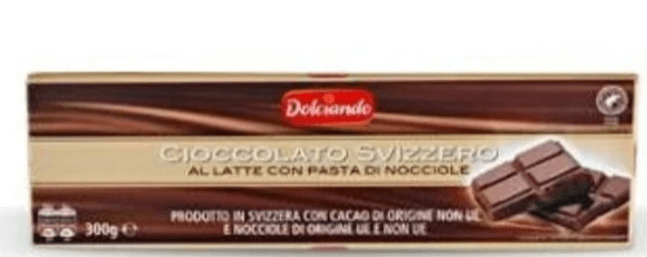 Švicarska čokolada s lješnjacima 300 g Dolciando - Akcija u trgovini Eurospin