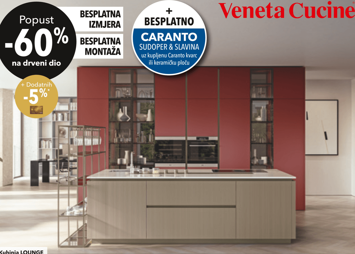 Kuhinja LOUNGE Veneta Cucine - Akcija u trgovini Harvey Norman