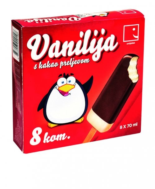 Smiješak Sladoled štapić Vanilija 560 ml (8 x 70 ml) - Akcija u trgovini NTL