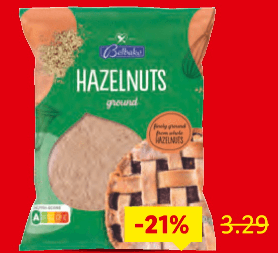 Mljeveni lješnjaci 200 g Belbake - Akcija u trgovini Lidl