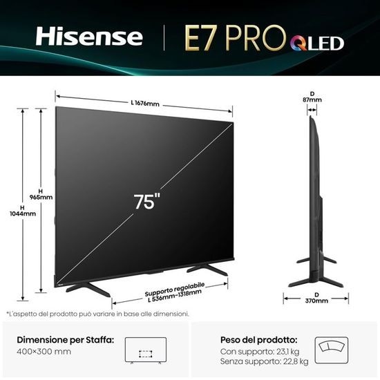 TV Hisense 75E75 PRO 75" (189 cm) Akcija u trgovini Harvey Norman