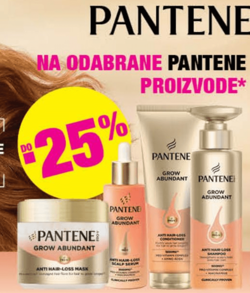 Odabrani Pantene proizvodi - Akcija u trgovini Bipa