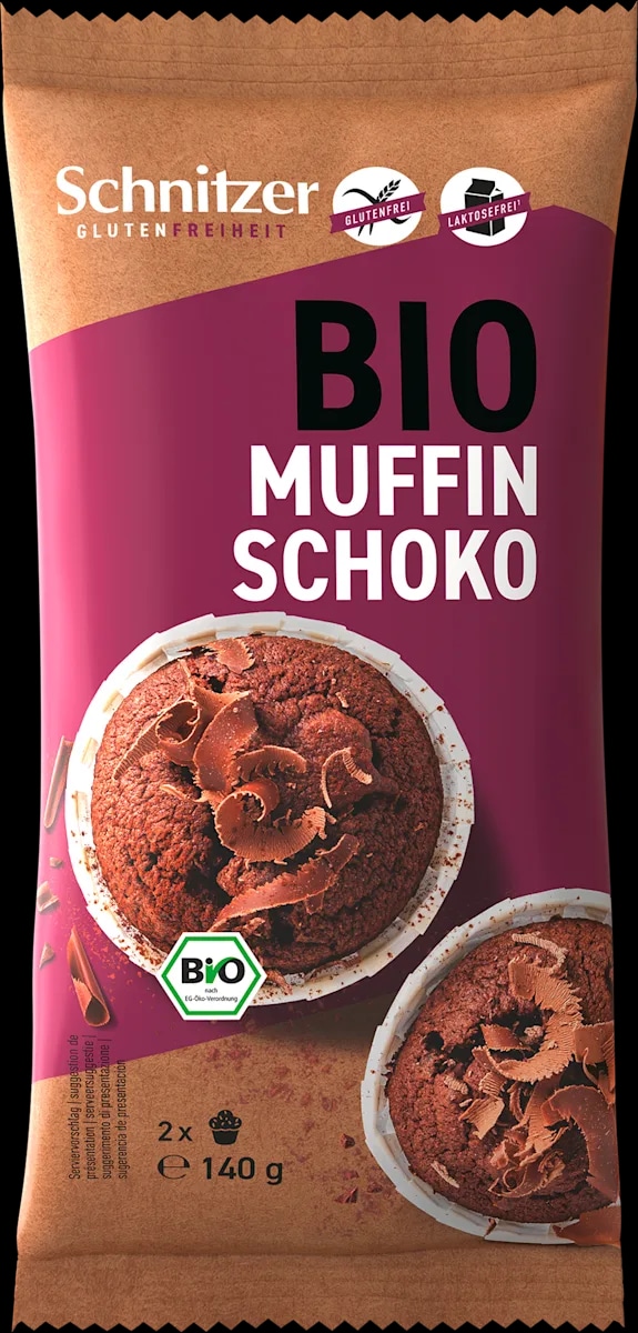 Schnitzer bezglutenski muffin tamna čokolada 2 komada, 140 g - Akcija u trgovini Dm