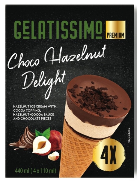 Gelatissimo sladoled choco delight 4x110ml - Akcija u trgovini Konzum
