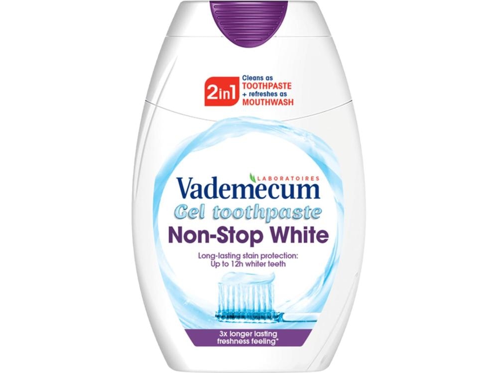 Vademecum Gel pasta za zube Non-Stop White 75 ml - Akcija u trgovini Bipa