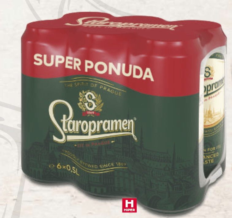 Staropramen Pivo 6x0,5 L - Akcija u trgovini Tommy
