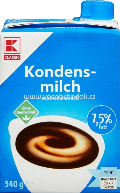 Kondenzirano mlijeko 340 g K Classic - Akcija u trgovini Kaufland