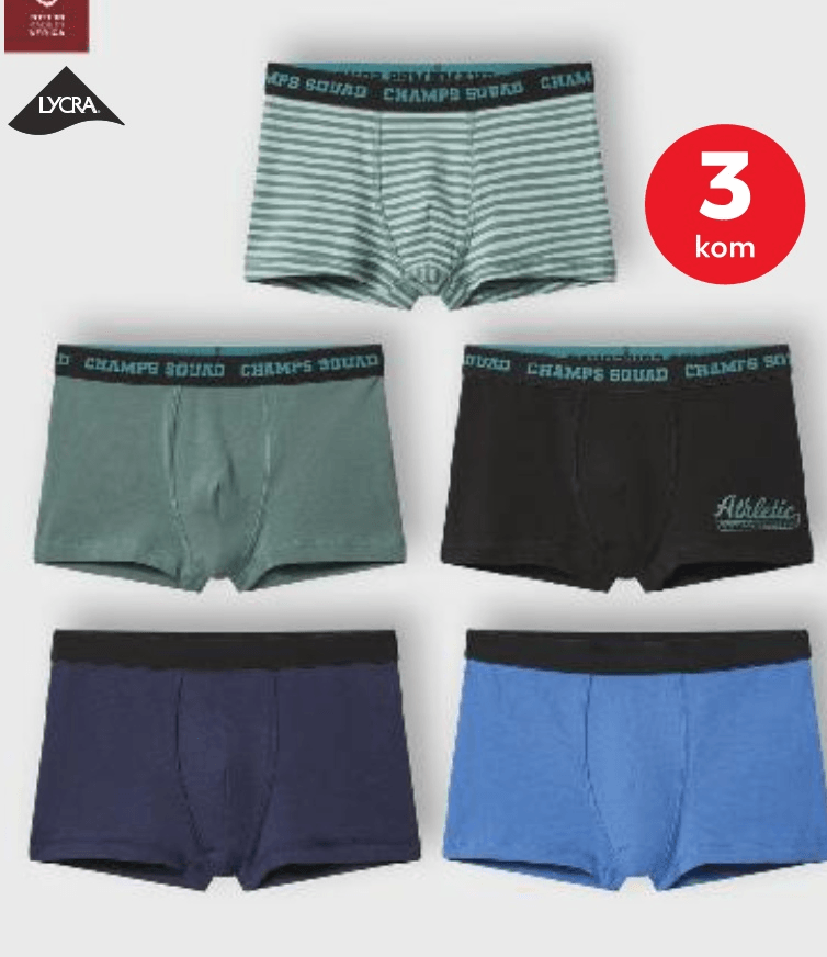 Bokserice za dječake 3 kom HIP&HOPPS - Akcija u trgovini Kaufland