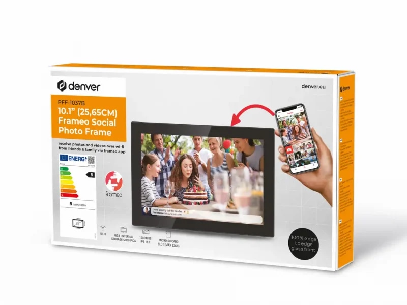 Foto okvir digitalni DENVER PFF-1037 crni - Akcija u trgovini Vinkoprom