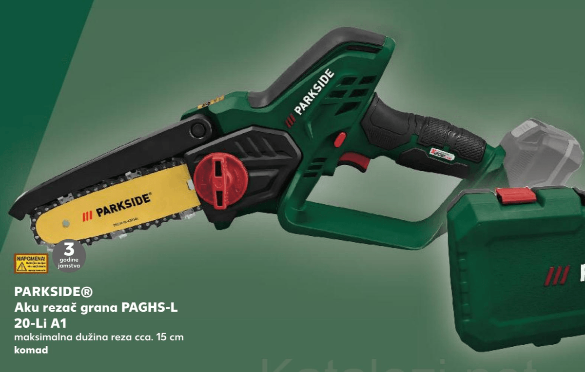 Parkside aku rezač grana PAGHS-L 20-Li A1 Akcija u trgovini Kaufland