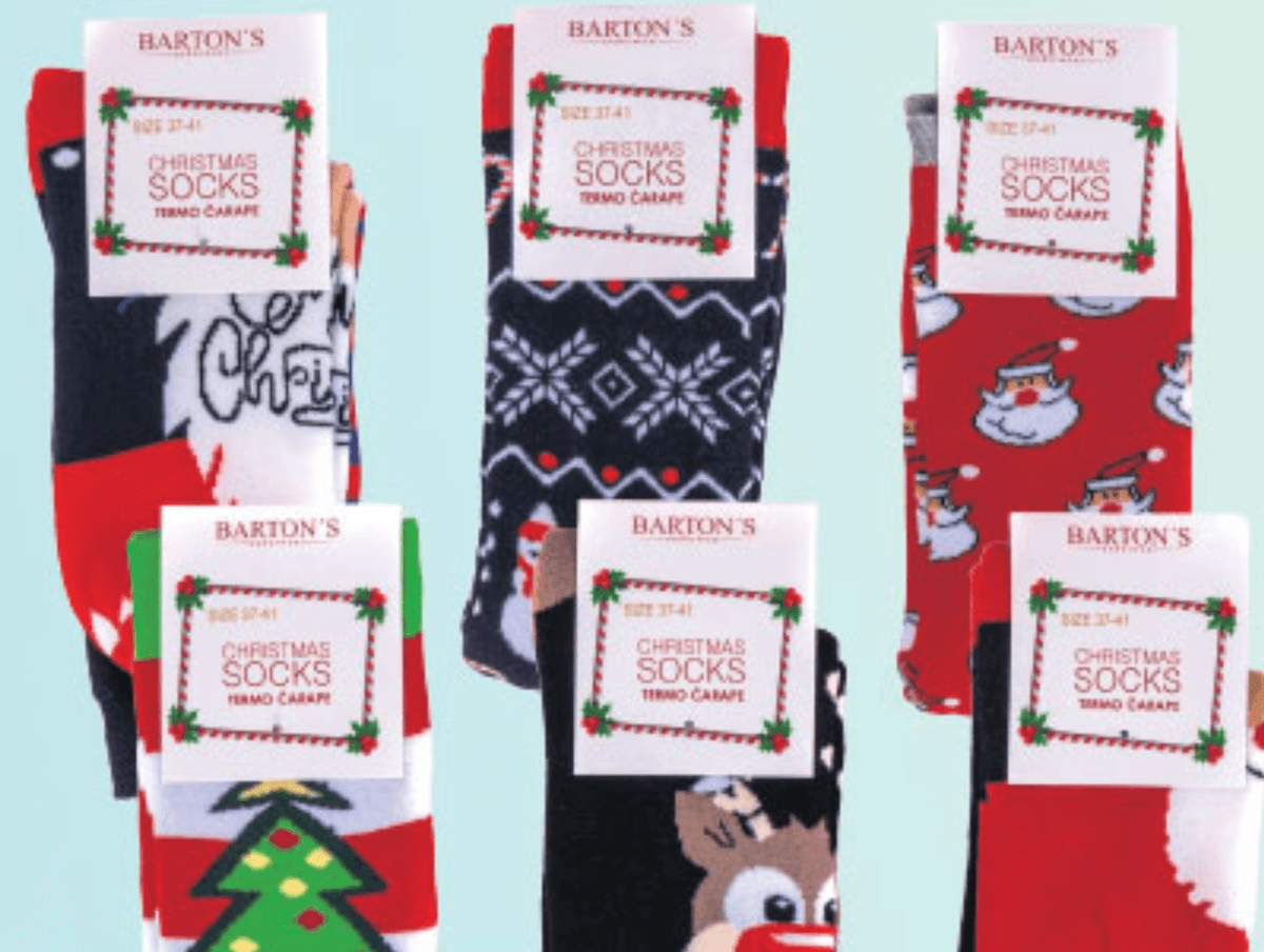 Čarape božićne Barton's - Akcija u trgovini KTC