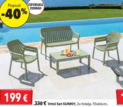 Vrtni Set SUNNY - Akcija u trgovini Harvey Norman