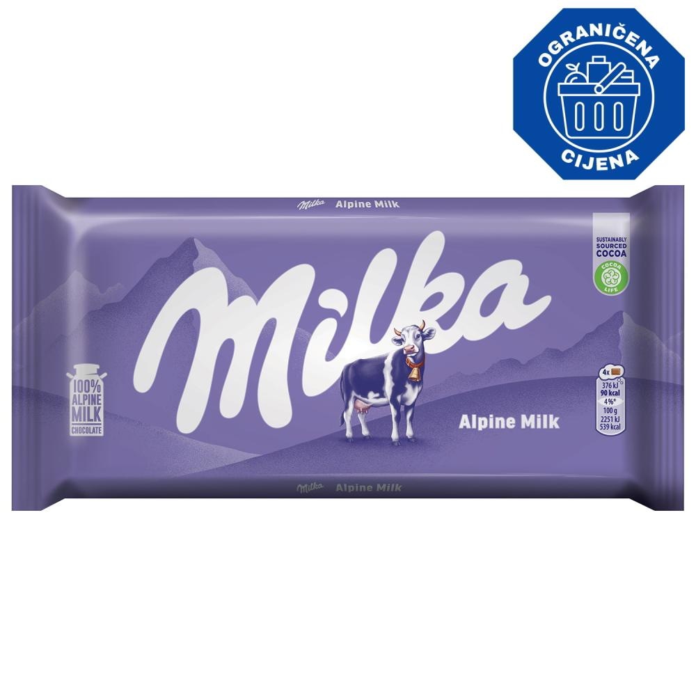 Milka Čokolada 80 - 100 g - Akcija u trgovini Plodine