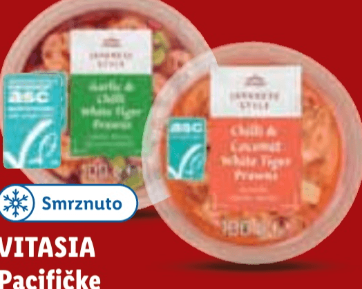 VITASIA Pacifičke kozice u umaku 100 g - Akcija u trgovini Lidl