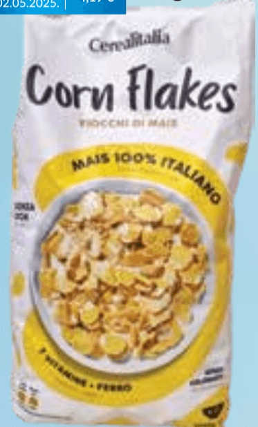 Corn Flakes Cerealiatia 1 kg - Akcija u trgovini Bakmaz