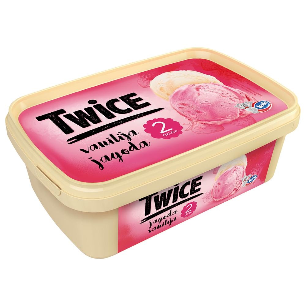 Sladoled Twice vanilija jagoda Ledo 1000 ml - Akcija u trgovini Bakmaz