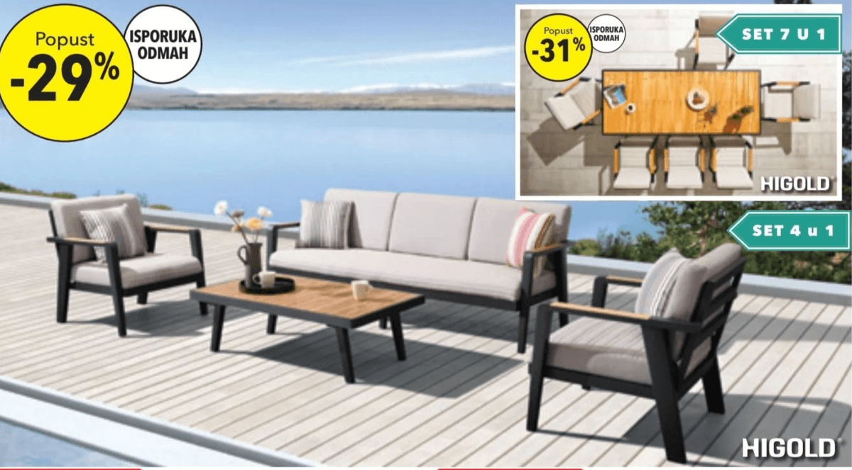 Set FEEL 7 kom. HIGOLD - Akcija u trgovini Harvey Norman