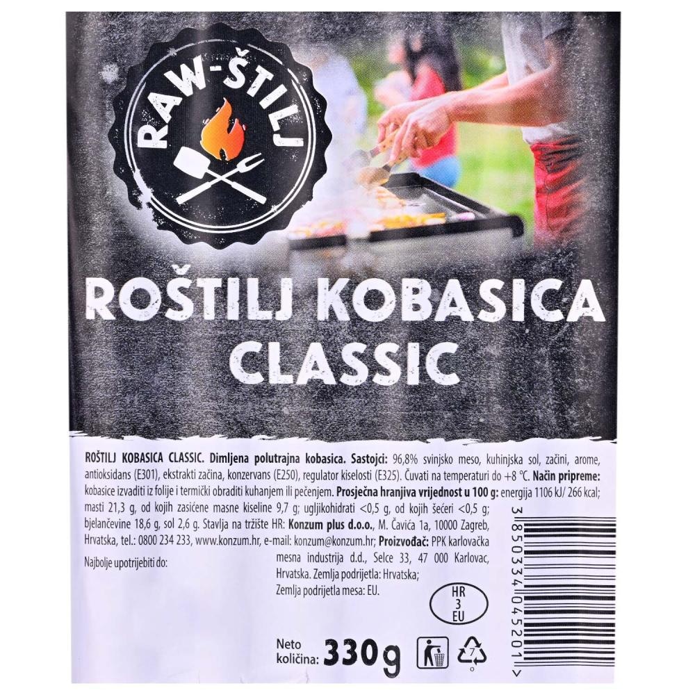 RAW-ŠTILJ Grill kobasica - Akcija u trgovini Konzum