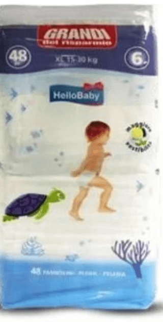 Grandi HelloBaby Pelene XL 48 kom - Akcija u trgovini Eurospin