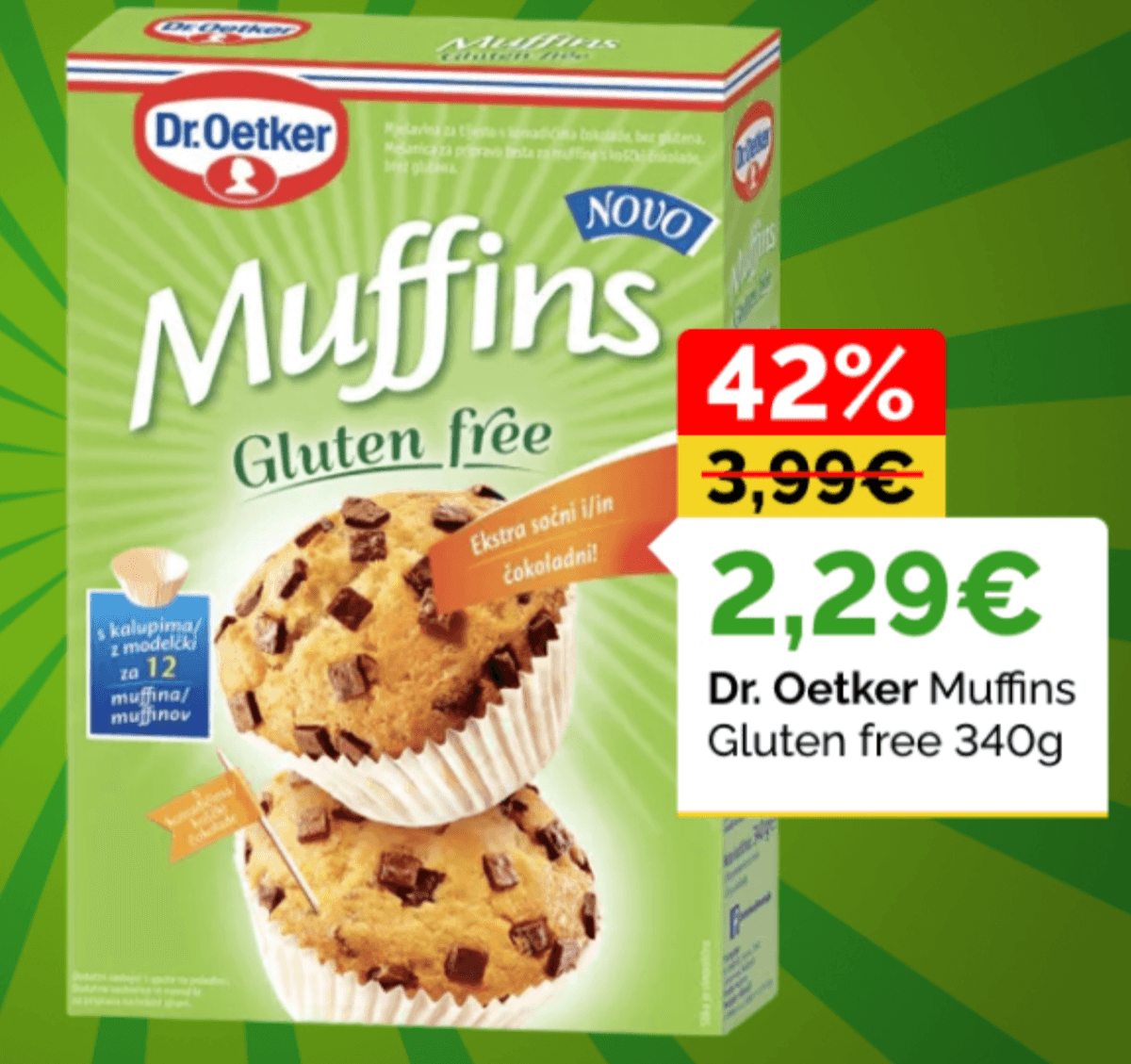 Dr. Oetker Mini Muffins Gluten free 340g - Akcija u trgovini Žabac