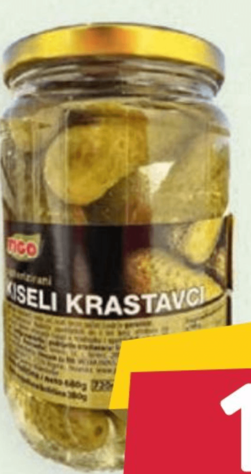 Kiseli krastavci 720ml - Akcija u trgovini Pivac