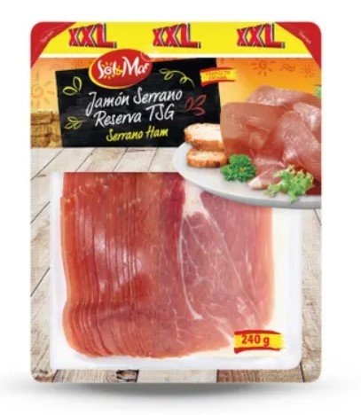 SOL&MAR Pršut Jamón Serrano reserva XXL 240 g - Akcija u trgovini Lidl