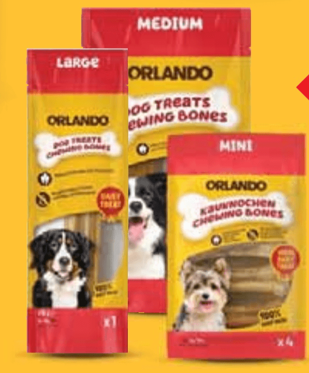 Orlando Prešane kosti za žvakanje 80 g - 170 g - Akcija u trgovini Lidl