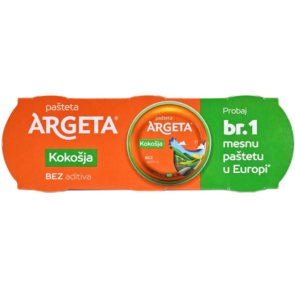 Pašteta kokošja 3x95 g Argeta - Akcija u trgovini KTC