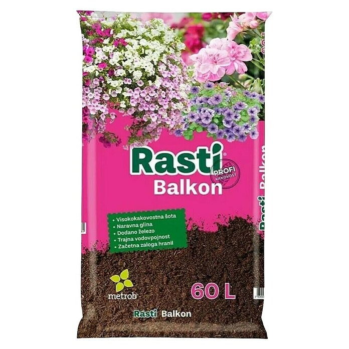 Zemlja za balkonsko bilje i pelargonije 'Rasti Balkon' 60 L - Akcija u trgovini Bauhaus